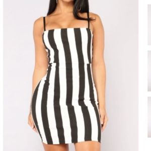 Black/White Striped Dress